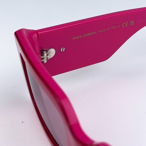 NEW D&G DG4416 33794Z Metallic Pink Mirror Silver Rectangle Women Sunglasses - Picture 9 of 12